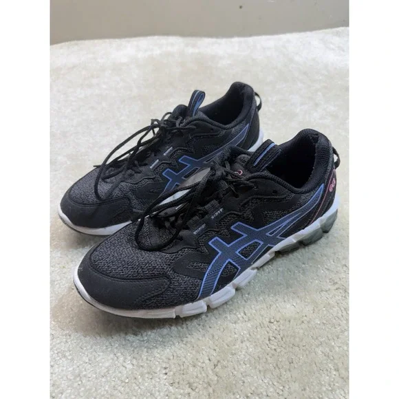 Asics Gel Quantum 90 Shoes Womens 10 Black Blue White Hiking Running Outdoor - Picture 2 of 9